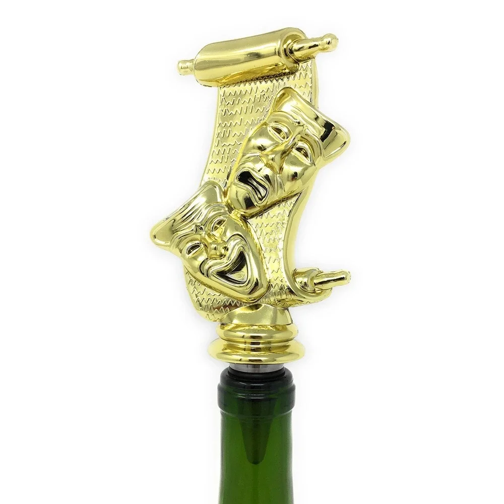Handmade Bottle Stopper made from Repurposed Drama Trophy